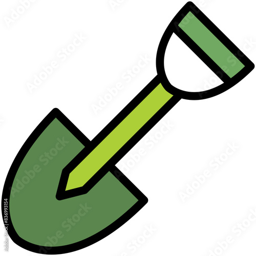 shovel filled line icon