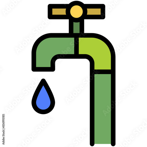 faucet filled line icon
