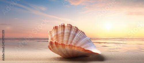 A shell. Creative banner. Copyspace image