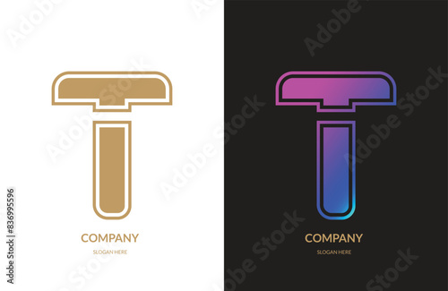 Letter T logo design vector template