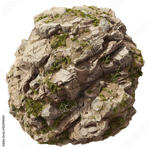 soild rock isolated on transparent background photo