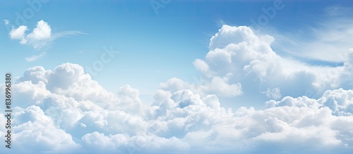 Wallpaper Mural Blue sky with cloud Nature Background. Creative banner. Copyspace image Torontodigital.ca