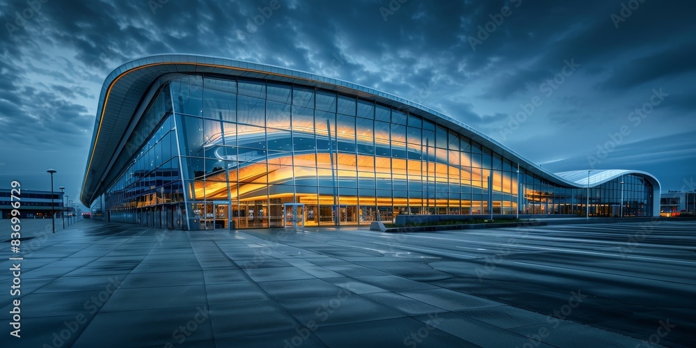 Obraz premium glass minmalistic architectural forms