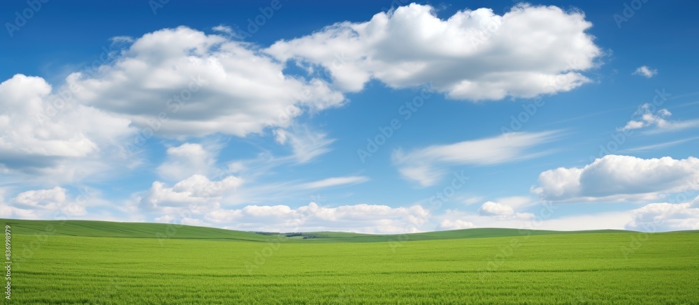 Amazing sky and field landscape photography. Creative banner. Copyspace image