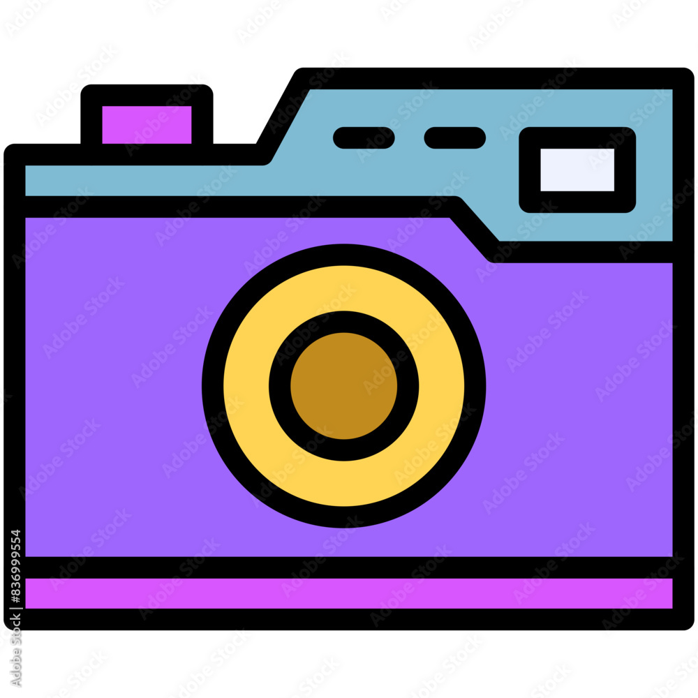 camera filled line icon