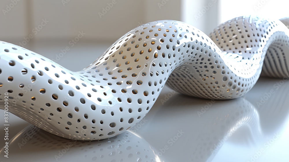 A white object with a lot of holes in it A white object with a lot of holes in it