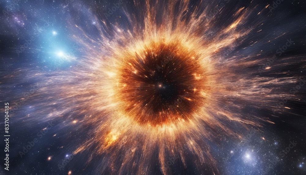 Spectacular explosion of colors in outer space background Spectacular explosion of colors in outer space background