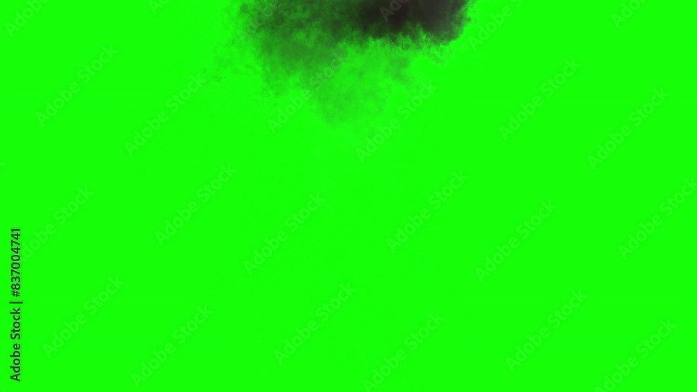 aerial explosion on green background. realistic air explosion. mid air explosion isolated