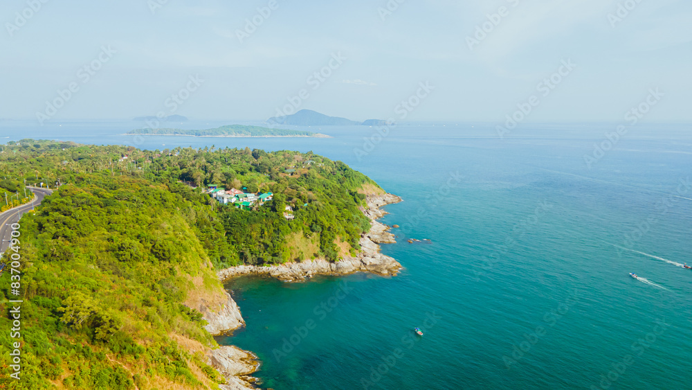 Promthep Cape Sunset Viewpoint in the South of Phuket Thailand Take photos from a drone Top 5 popular tourist attractions in Thailand Promthep Cape Sunset Viewpoint in the South of Phuket Thailand Take photos from a drone Top 5 popular tourist attractions in Thailand