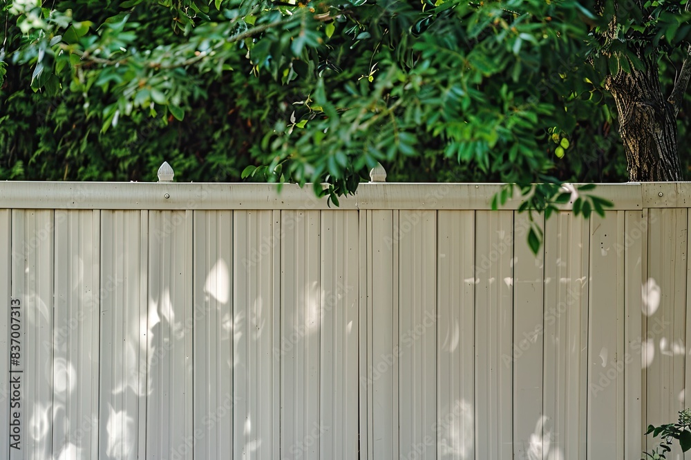 High-Quality Stock Image of a Vinyl Privacy Fence in Rochester, NY: Captured with Nikon D850, 300mm, f/5.6 Lens, Clear Edge Definition High-Quality Stock Image of a Vinyl Privacy Fence in Rochester, NY: Captured with Nikon D850, 300mm, f/5.6 Lens, Clear Edge Definition