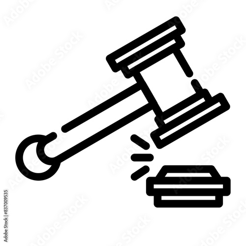  judge struck the gavel cutline icon style
