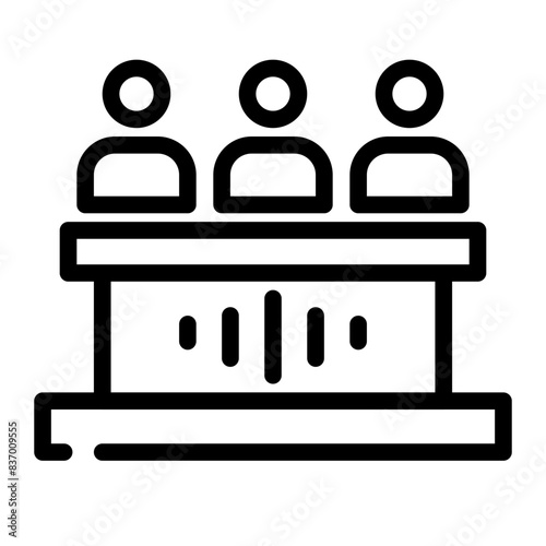 panel of judges cutline icon style