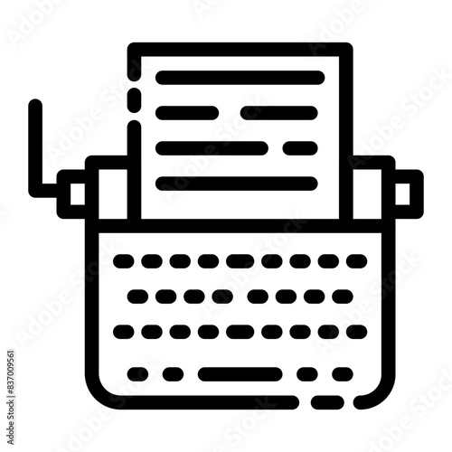old typewriter cutline icon style