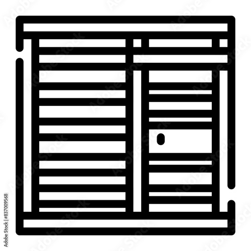 prison bars cutline icon style