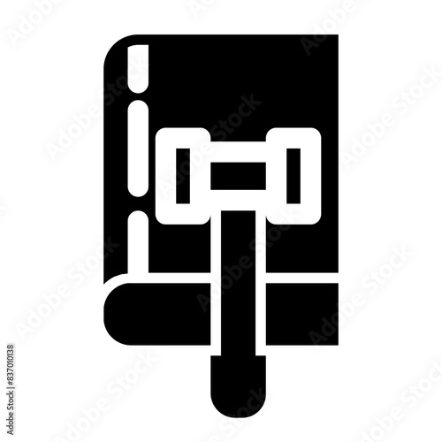  judge's trial book glyph icon style