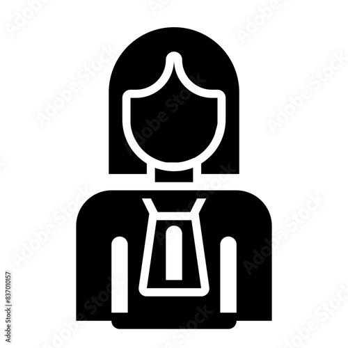 lawyer female glyph icon style