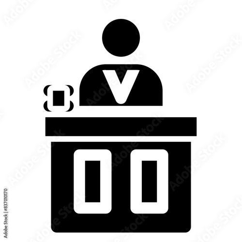 main judge glyph icon style