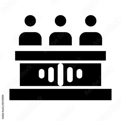 panel of judges glyph icon style