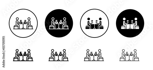 Cafeteria icon depicting dining areas and food services, ideal for schools, workplaces, and public dining facilities