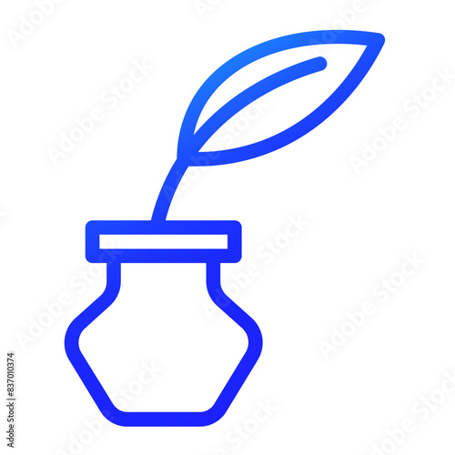 feather pen gradient icon style