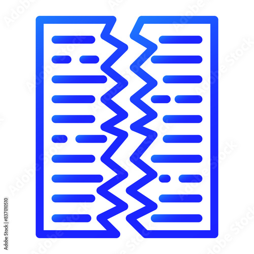  Torn indictmen gradient icon style