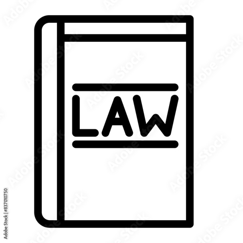 book of law line icon style