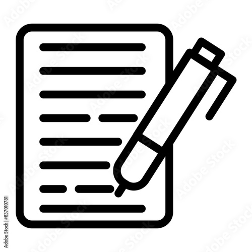 court letter line icon style