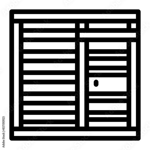 prison bars line icon style
