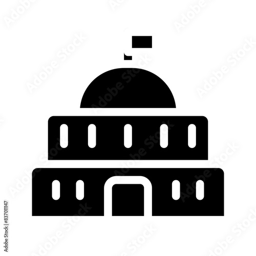 court building solid icon style