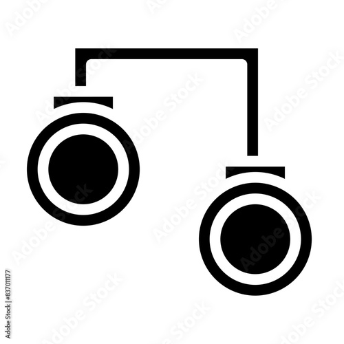  iron handcuffs solid icon style