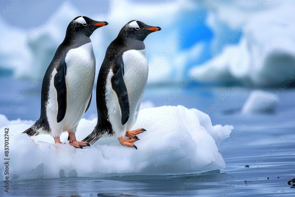 Obraz premium Penguins on iceberg