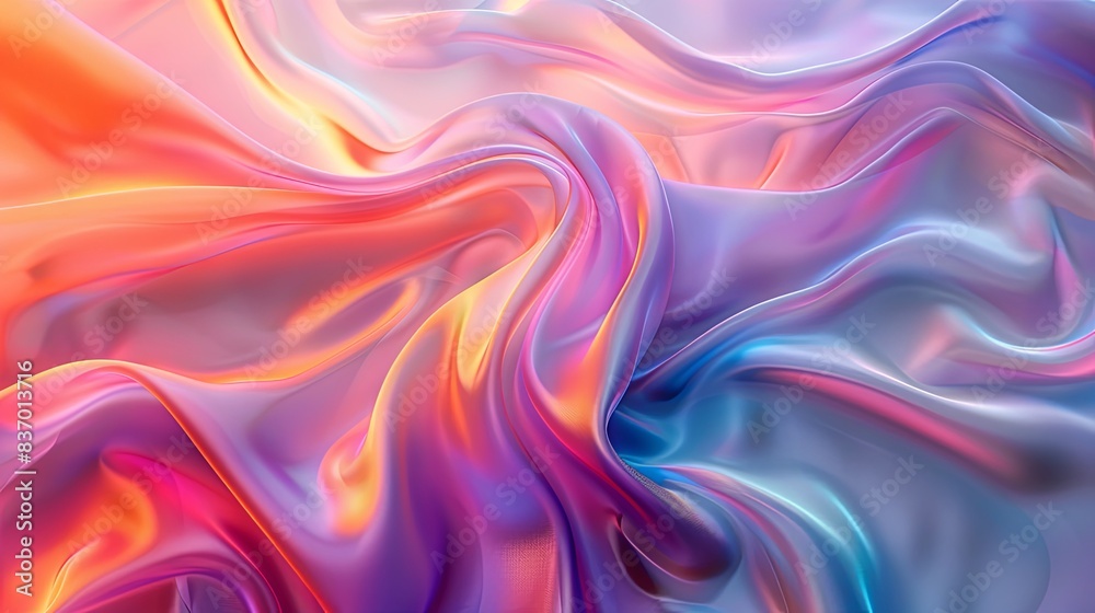 Flowing silk, colorful pastels, 3D art, smooth texture, high detail Flowing silk, colorful pastels, 3D art, smooth texture, high detail