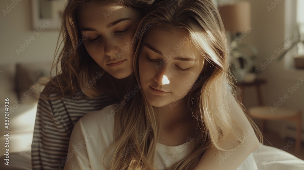 Fototapeta premium The serene sisterly embrace