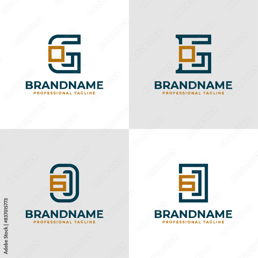 Elegant Letters GO and OG Monogram Logo, suitable for business with OG or GO initials