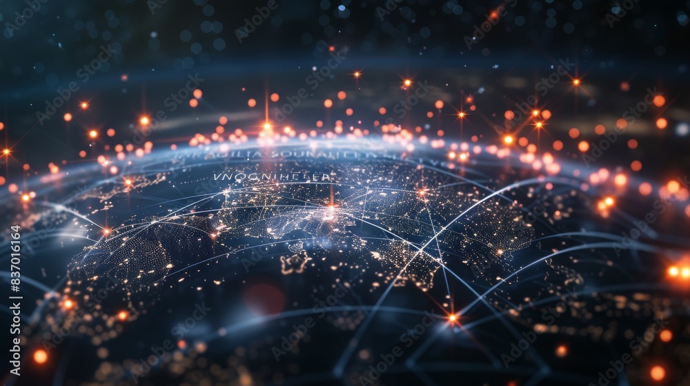 Create a sophisticated and modern image for a website homepage that captures the essence of a global innovation network Create a sophisticated and modern image for a website homepage that captures the essence of a global innovation network