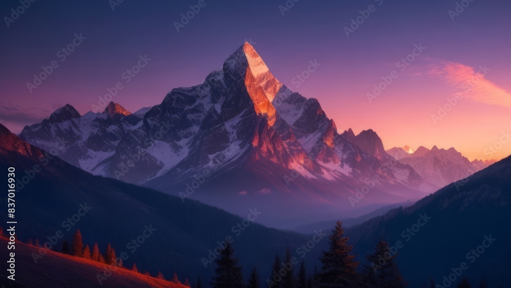 Beautiful scenery of mountains Beautiful scenery of mountains