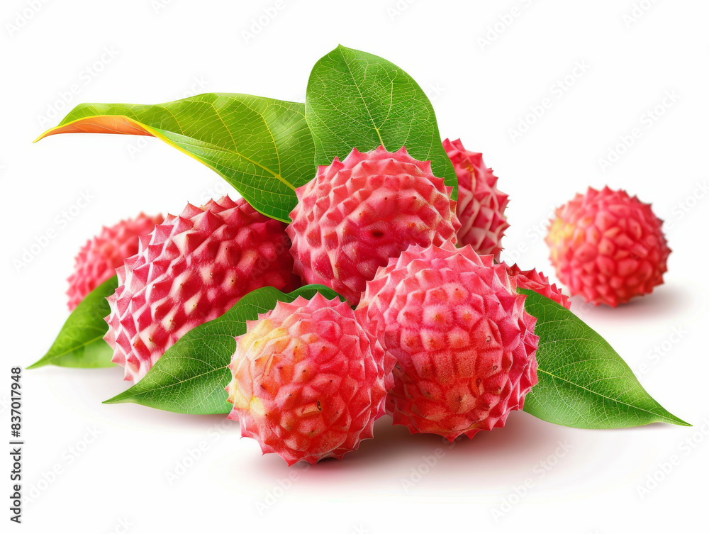 A bunch of freshly picked lychees in perfect condition, green fruit concept. Collection of red lychee fruits isolated on white background, fresh red lychee or lychee fruit PNG file on white background A bunch of freshly picked lychees in perfect condition, green fruit concept. Collection of red lychee fruits isolated on white background, fresh red lychee or lychee fruit PNG file on white background