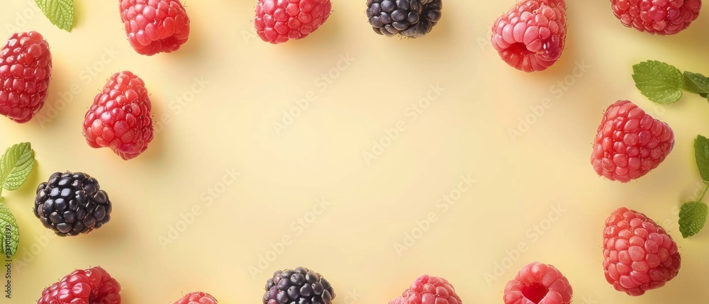 Ripe fresh raspberries blackberries Ripe fresh raspberries blackberries