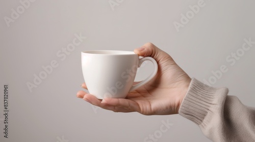 The white coffee cup