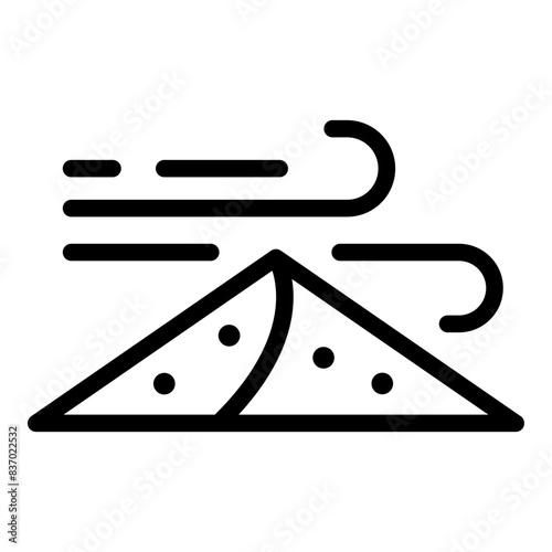 Sandstorm icon. Vector line icon