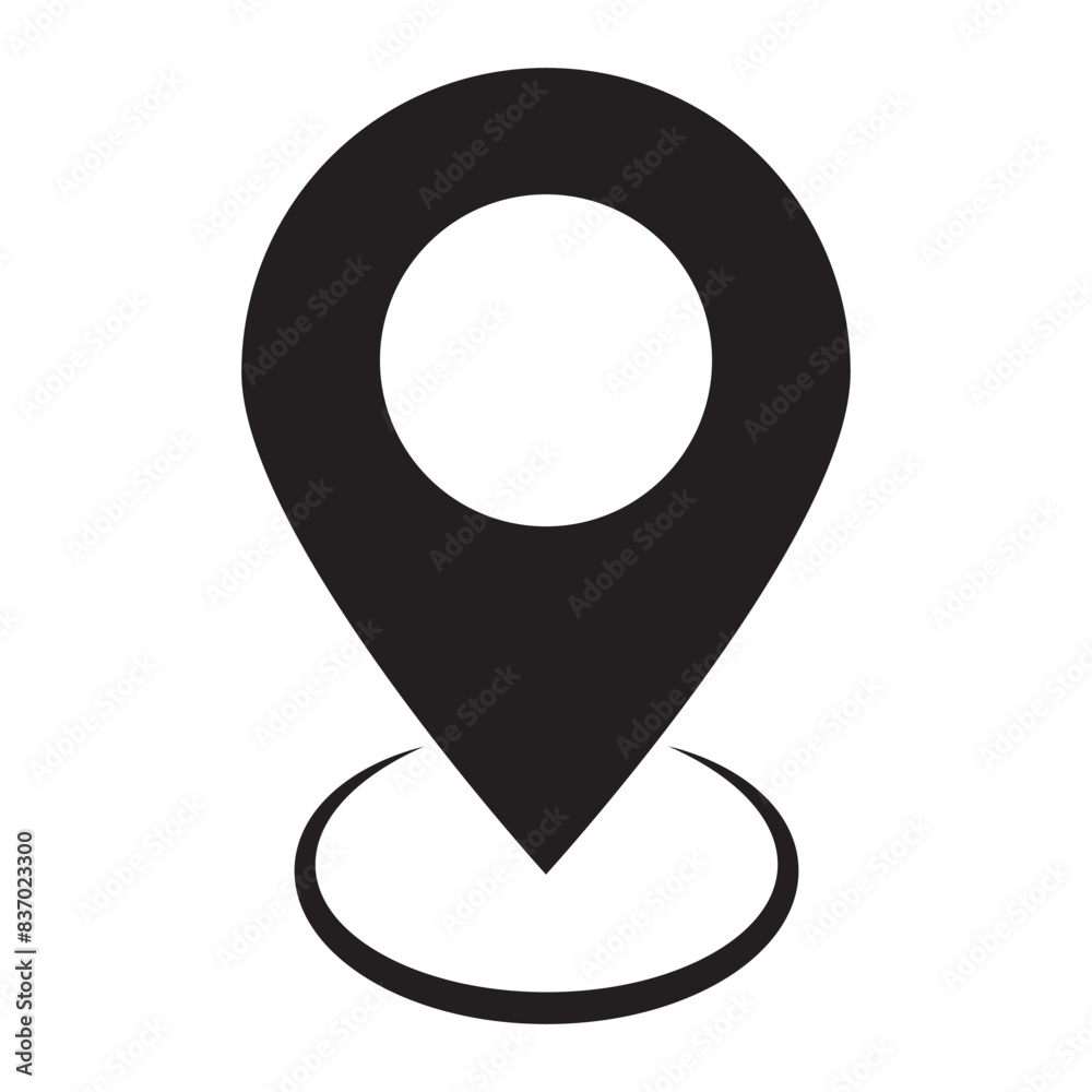 Location icon, Map pointer icon, GPS location, Landmark icon, pointer icon, flat Location vector illustration on white background.	

