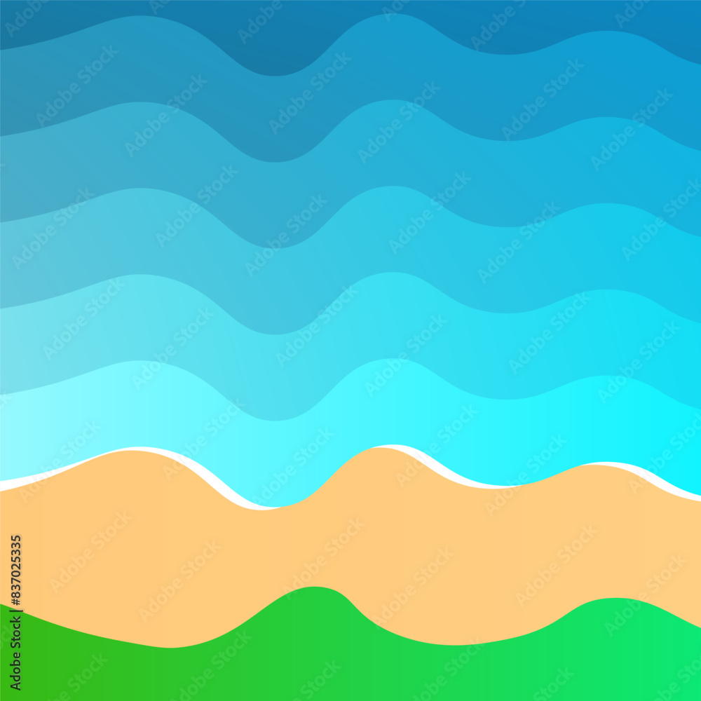 Fototapeta premium beach sea curve landscape background