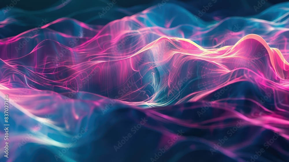 Digital futuristic background with vibrant waves Digital futuristic background with vibrant waves