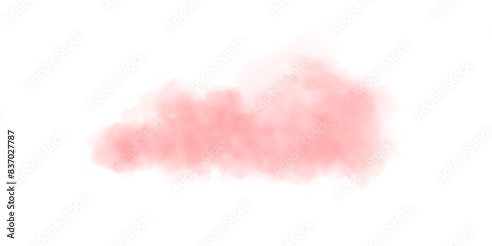 Fototapeta premium Red fog in slow motion. Realistic atmospheric red smoke. Red fume slowly floating rises up. PNG. 