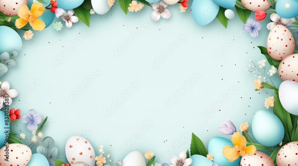 Easter poster template with large copy space for text