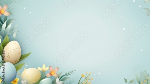 Easter poster template with large copy space for text
