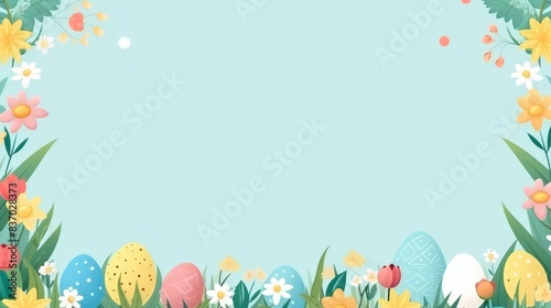 Easter poster template with large copy space for text