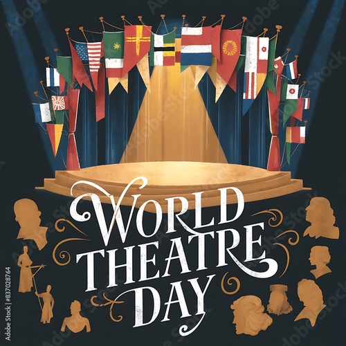 World Theatre Day (Illustration-typography)