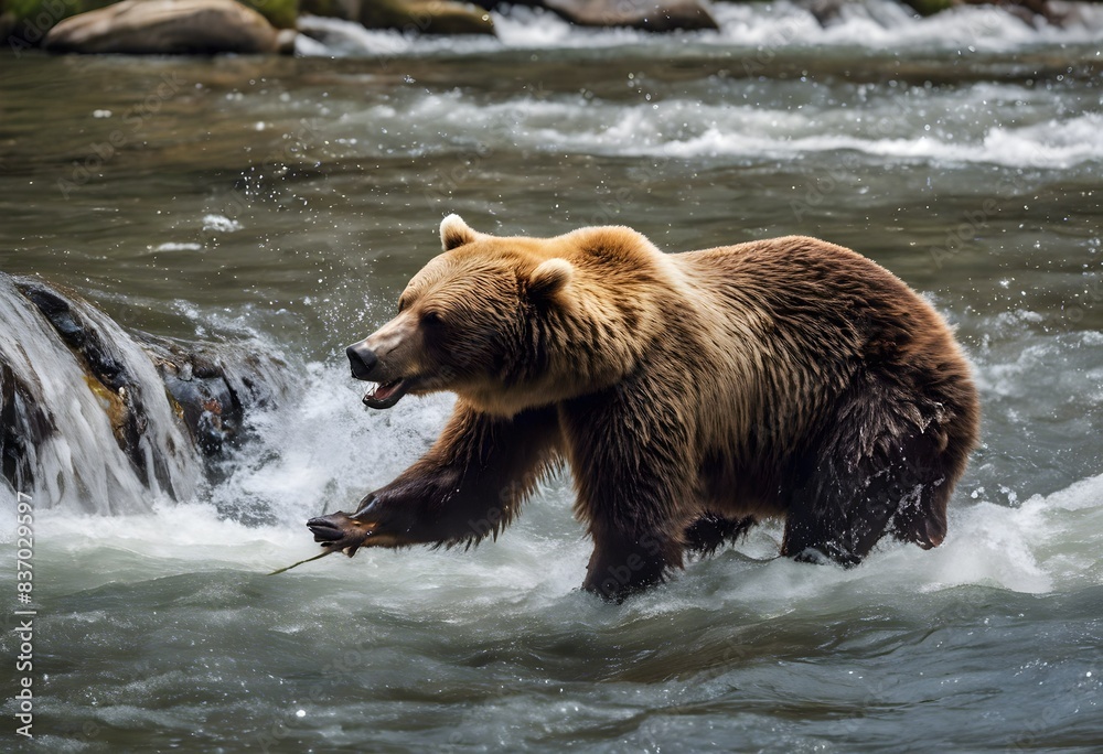 Obraz premium A close up of a Brown Bear in the wild