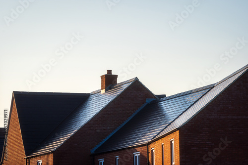 New build house development estate in england uk